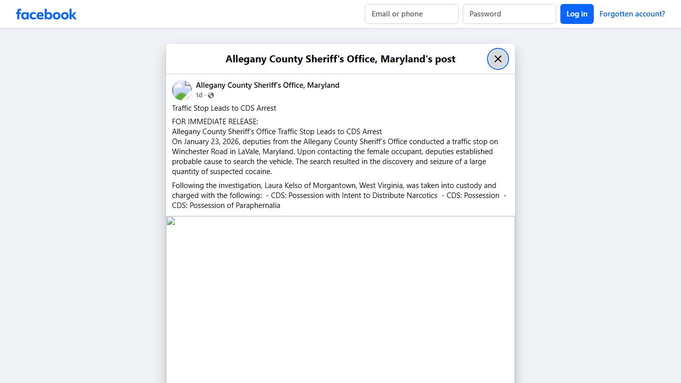 Traffic Stop... - Allegany County Sheriff's Office, Maryland Facebook